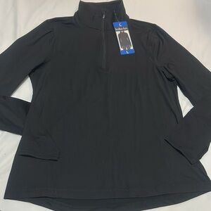 Lukka-Lux Black 1/4 Zip Active Performance Shirt L NWT